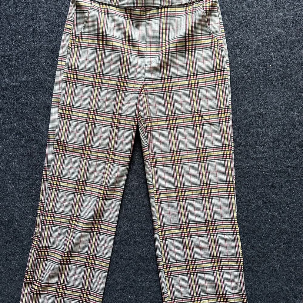 Sanctuary Plaid pants with pink & Yellow Windowpane